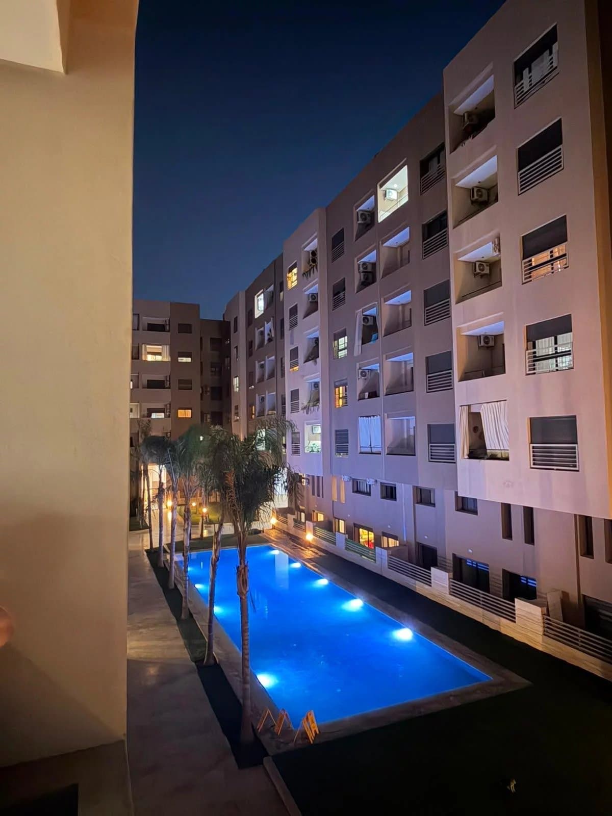 Bel appartement meublé avec piscine à Marrakech